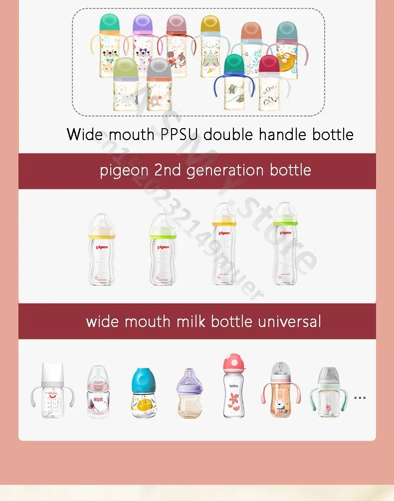 Baby nipples /for pigeon 2nd / 3rd generation bottles, silicone natural taste, wide diameter 5CM universal nipple/
