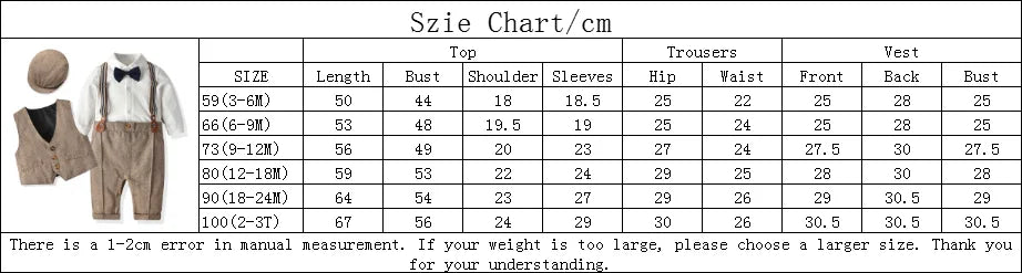 Baby Boys Gentleman Outfits Suits Clothing Spring and Autumn Children One-Piece Rompers Jacket Hat Suit Baby Boy Clothes