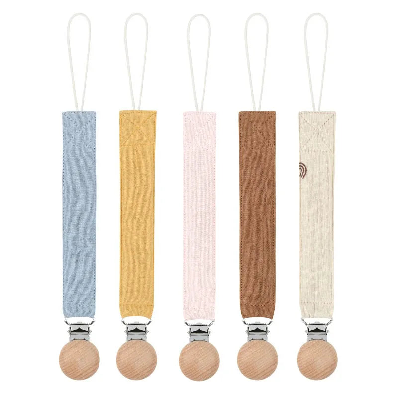 5pcs Baby Pacifier Clips Cotton Pacifier Chain Nipple Bracket Holder For Nipples Toddler Toy Dummy Clip Baby Shower Gift
