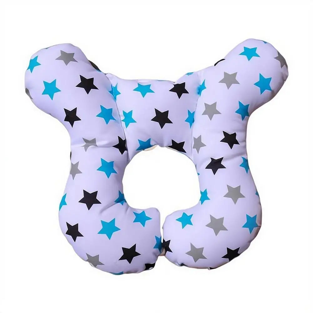 Baby U-shaped Neck Support Pillow Soft Cotton Travel Headrest for Car Seat Stroller Airplane Toddler Cushion for 0-3 Years Old