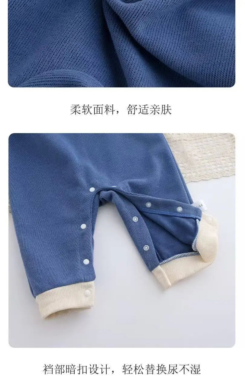 2025 Baby Clothes Boys Girls Babies Handsome Onesies Newborn Outing Outfit Birthday Super Cute Spring and Autumn Clothes Rompers