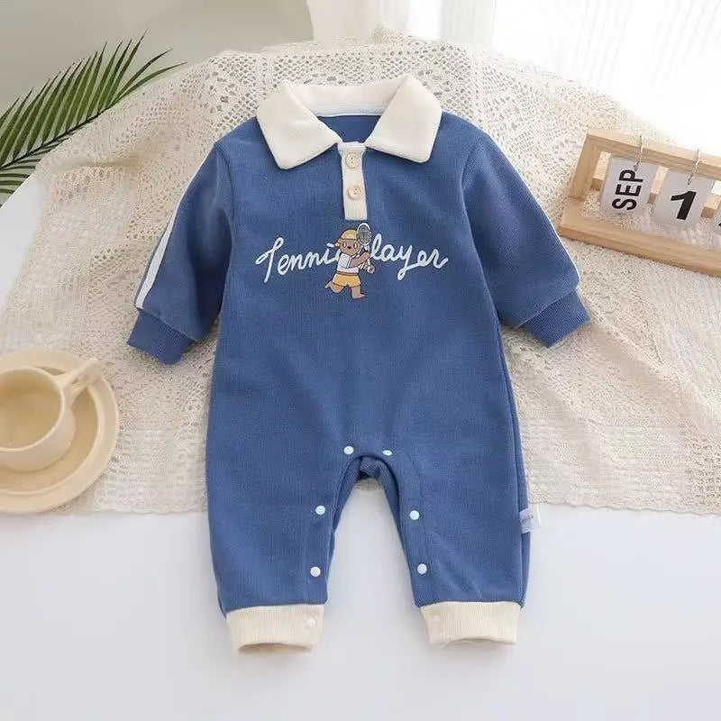 2025 Baby Clothes Boys Girls Babies Handsome Onesies Newborn Outing Outfit Birthday Super Cute Spring and Autumn Clothes Rompers