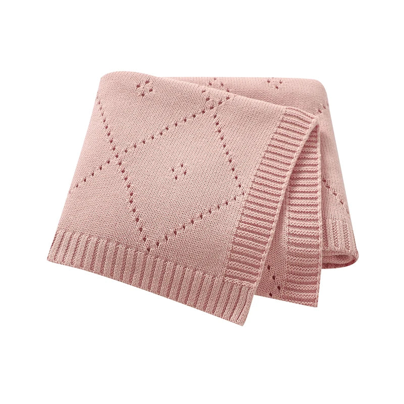 90*70cm Cotton Baby Blankets Knit Newborn Boys Girls Sleeping Covers Stuff for Stroller Bed Best Comfort Infant Toddler Cellular