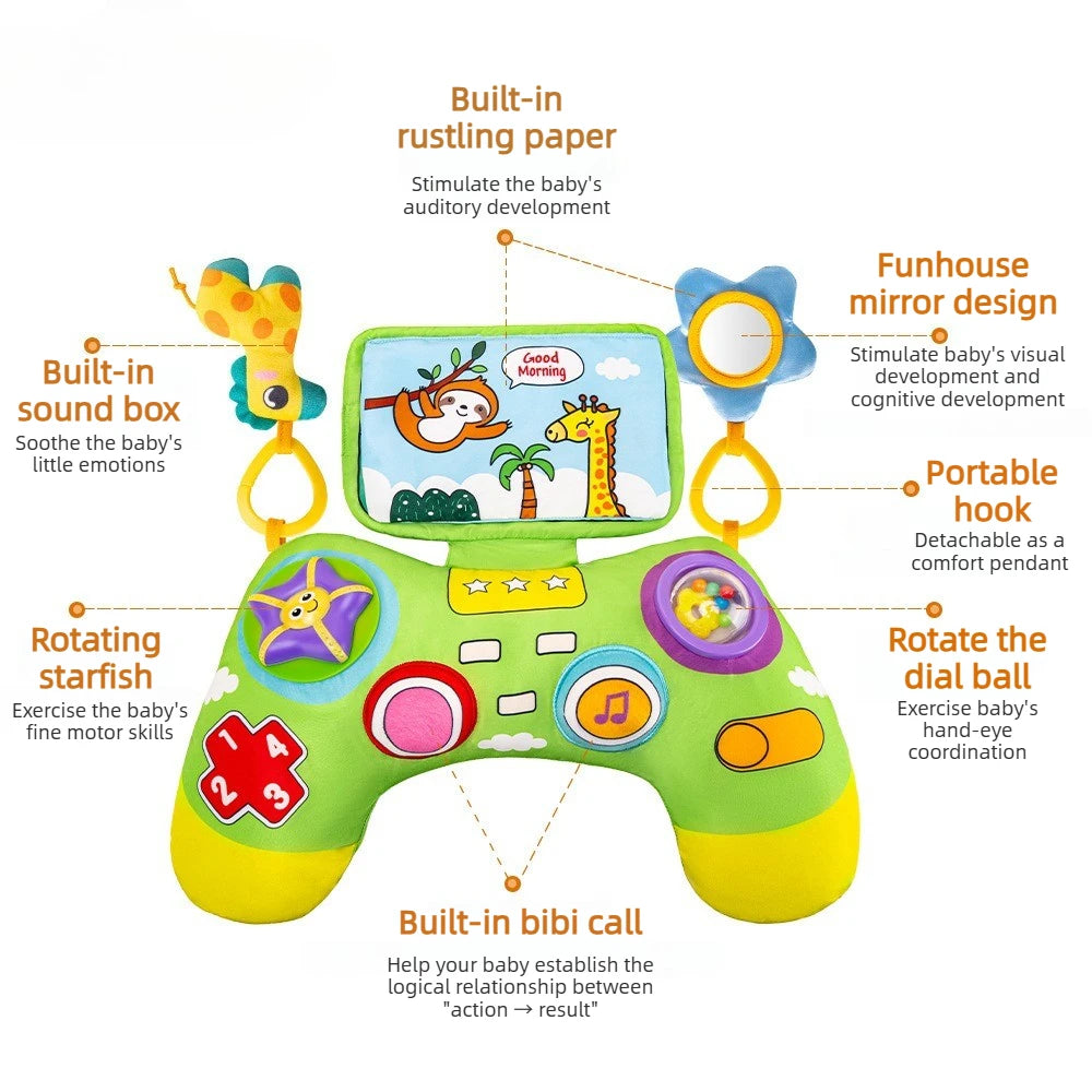 1Pc Soft U-shaped Baby Tummy Pillow, comfy head lifting training cushion, fun play mat and practical gift for newborns
