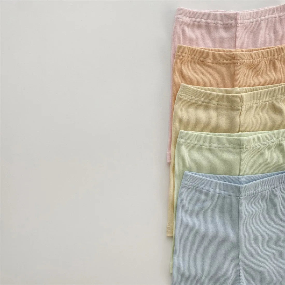 Baby Cotton Ribbed Clothes Set Short Sleeve Tops + Shorts 2pcs Suit Candy Color Baby Girl T Shirts Solid Boys Shorts Outfits