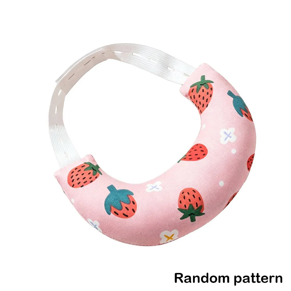 Cotton Baby Neck Support Pillow Curved Design Removable Pillowcase Baby Sleeping Pillow Soft Touch Hidden Zipper