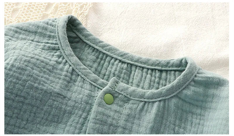 Baby Boys Girls Clothes Newborn Jumpsuit + Hats Infant Muslin Cotton Long Sleeve Romper 0-24 Month