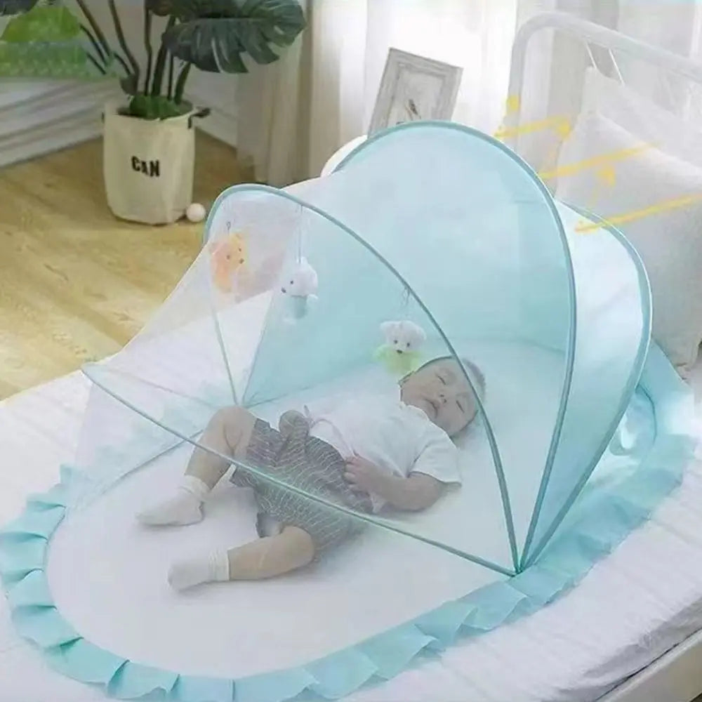Folding Baby Crib Mosquitoes Net Breathable Soft Infant Mosquito Net Bed Portable Full-Coverage Mesh Sleeping Net Baby Sleep