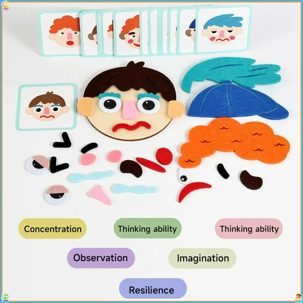 Montessori Toy for Toddlers 3-6, Kid's Social Emotional Learning Toys, Early Educational Children's Handmade/Creative DIY Toys