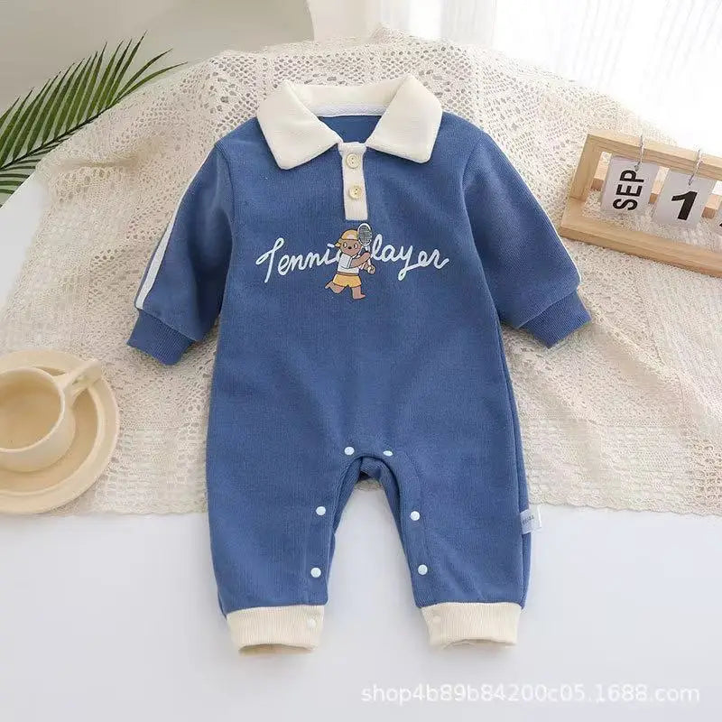 2025 Baby Clothes Boys Girls Babies Handsome Onesies Newborn Outing Outfit Birthday Super Cute Spring and Autumn Clothes Rompers