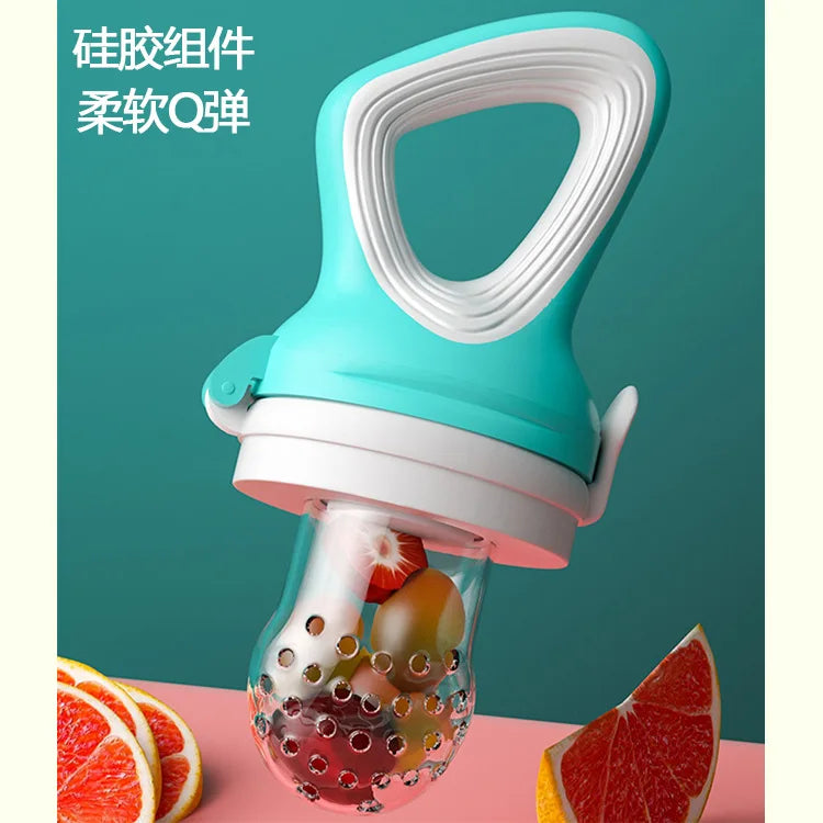 1PCS Silicone Baby Fruit Feeder with Cover Baby Nipple Fresh Food Vegetable Supplement Soother Nibbler Feeding Teething Pacifier