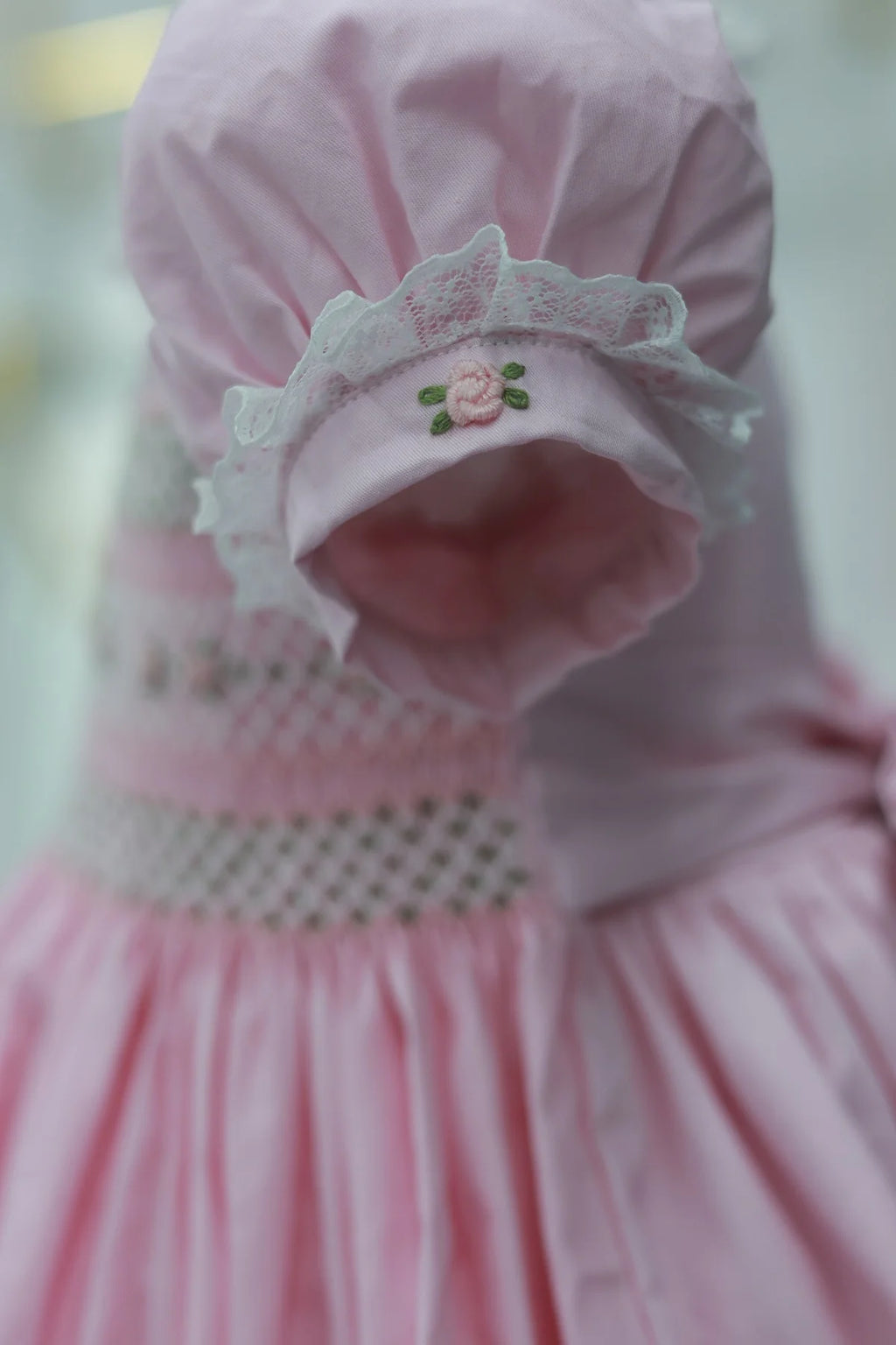 0-12Y Baby Girl Summer Pink Flower Handmade Embroidery Smocked Dress for Eid Birthday Party Holiday Photography Casual A150