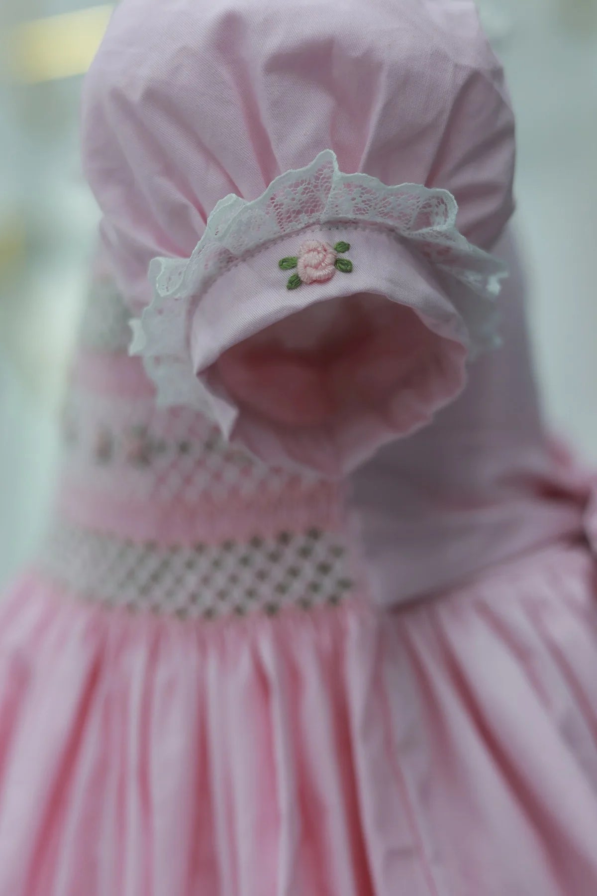 0-12Y Baby Girl Summer Pink Flower Handmade Embroidery Smocked Dress for Eid Birthday Party Holiday Photography Casual A150