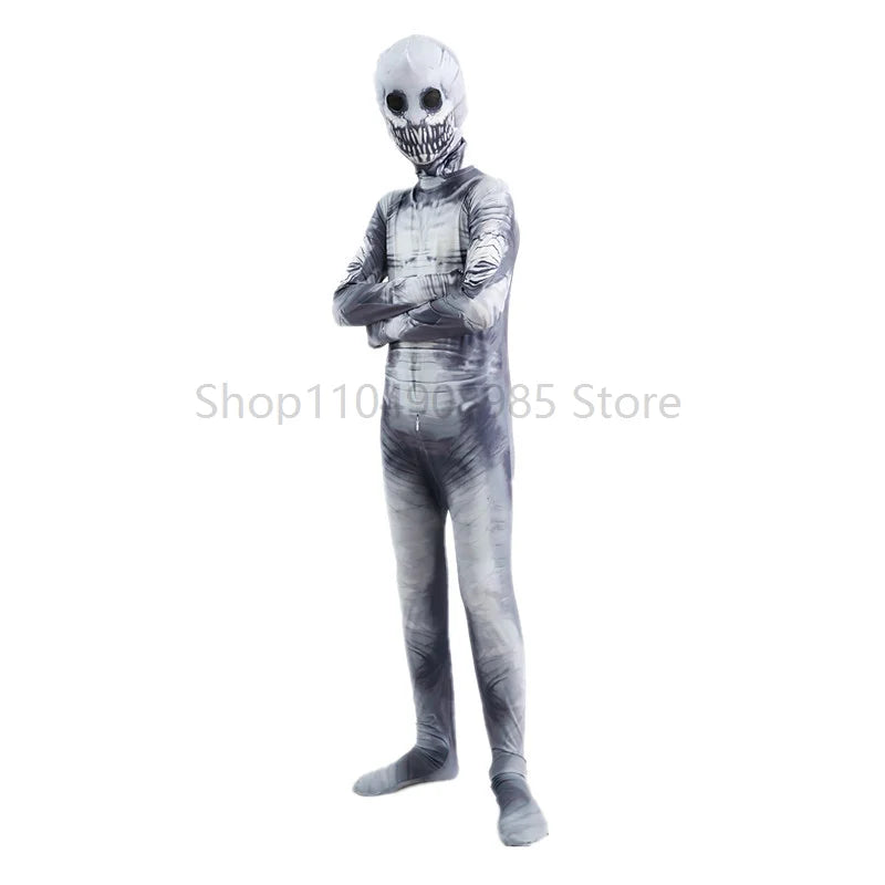 Children Horror Onesie Halloween Printed Zipper Costume Kids Party Performance Costume Dress Up Carnival