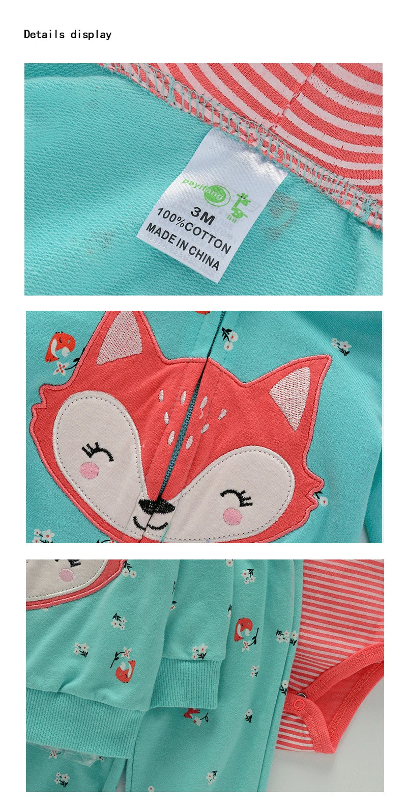 3pcs Baby Clothes Set for Newborns Toddler Girl Boy Clothes Hooded Jacket Trousers + Bodysuits 3pcs Child Sets Infant Outfits