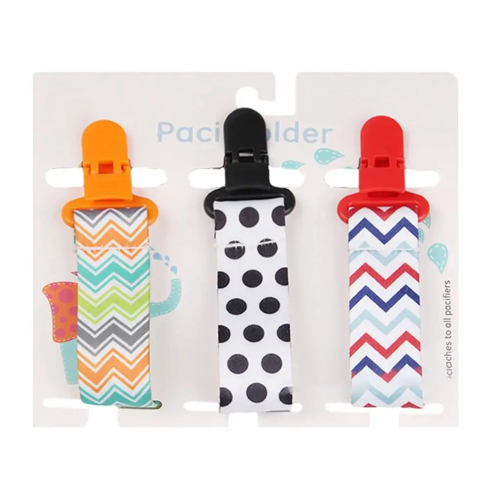 3 Sets of Dummy Pacifier Clips Baby Care Nipple Holder Baby Pacifier Chain Brackets Carrying Pacifier Brackets Gifts