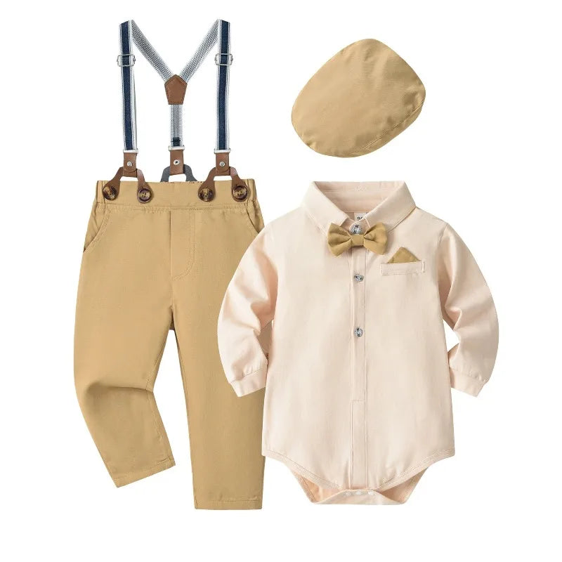 Baby Boy Clothes 0-24M Baby Boy Suits 4pcs infants Boys Baptism Easter Outfits  Christmas Clothes новорожденных одежда для