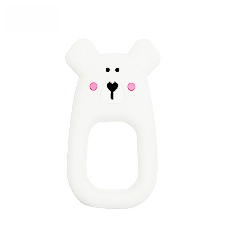 Baby Teether 0 To 6 Months BPA Free Silicone Chewing Teething Toy Pacifier Chain Making Cartoon Animal Pattern Silicone Baby Toy