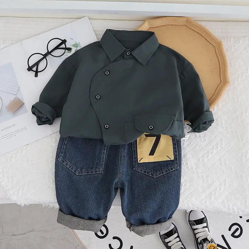 0-6 Yrs Boys Autumn Clothing Set 2026 New Baby Casual Fashion Handsome Children's Boy Spring Autumn 2pcs Outfit Clothes