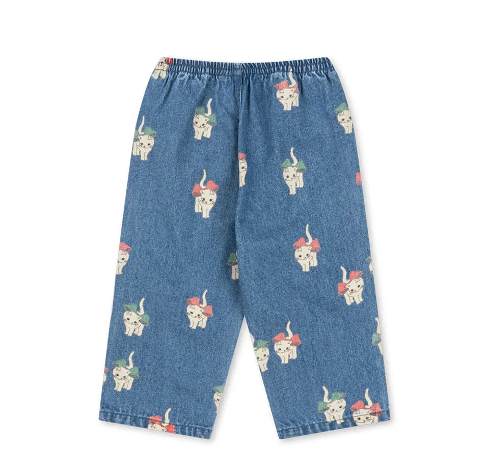26 KS Toddler Girls Denim Overalls Boys Lemon Jacket Jeans Girl Cat Vest Dress Children Clothes Set Kids Fashion Outerwear Pants