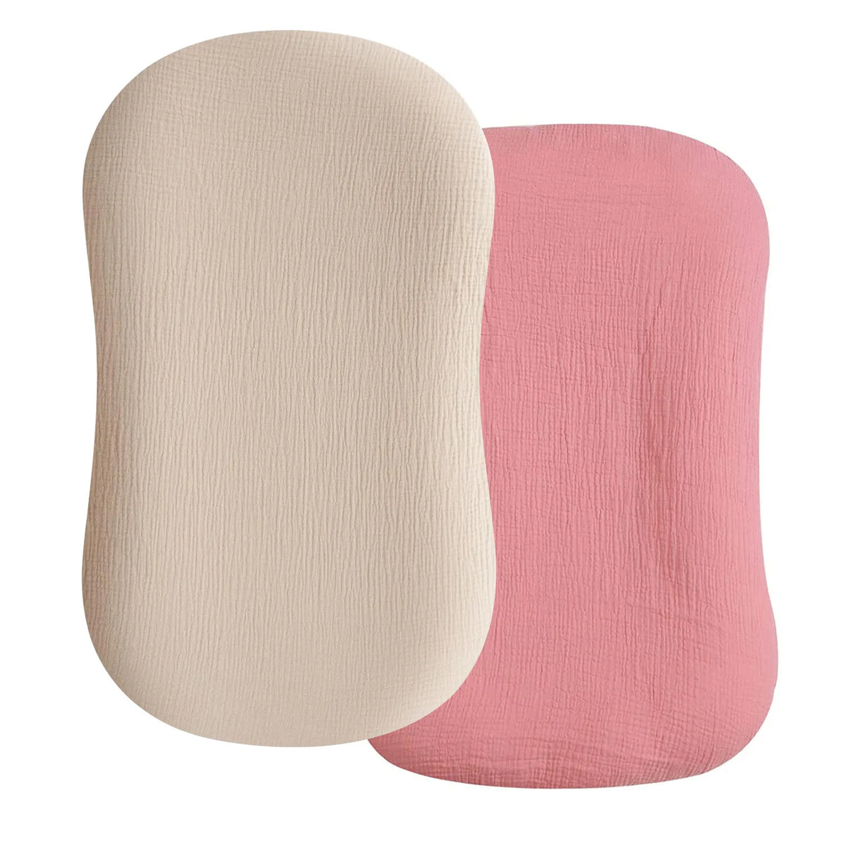 Baby Lounger Covers Muslin Soft and Breathable Slipcover for Snuggle Me Lounger Machine Washable &Zipper-Free for Safe Daily Use