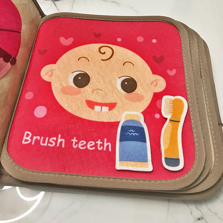 Early Education English Interactive Cognitive Cloth Books Baby Learning Books Baby Soft Books Children's Toys
