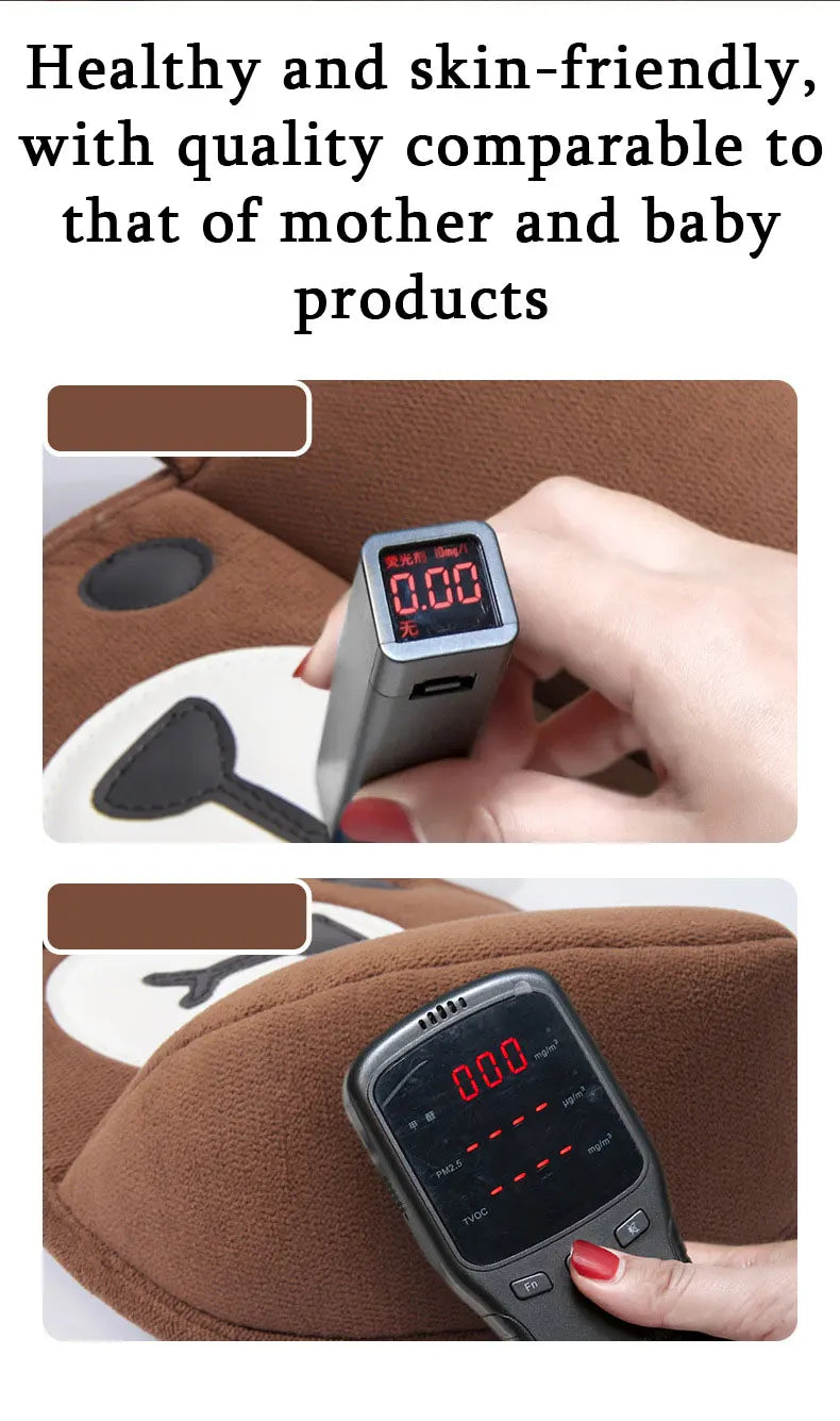 1Set Car Cute Cartoon Pillow Car Mounted Child Sleeping Pillow Car Removable Comfortable Breathable Headrest Lumbar Support
