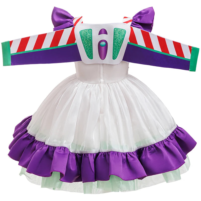 2026 Halloween Carnival Costume Girls Anime Cartoon Cosplay Dress, White Girls Birthday Dress, 3-10 Years Old Baby Costume