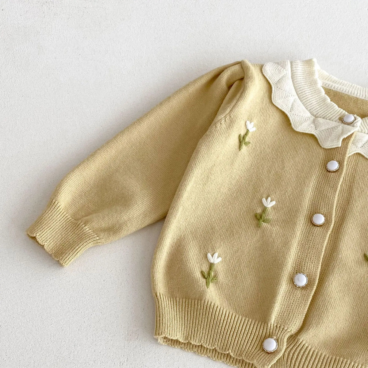 ZOETOPKID Autumn 0-3Yrs Children Clothes Infant Baby Girls Knitting Cute Embroidered Cardigan Newborn Baby Girls Sweater Coat