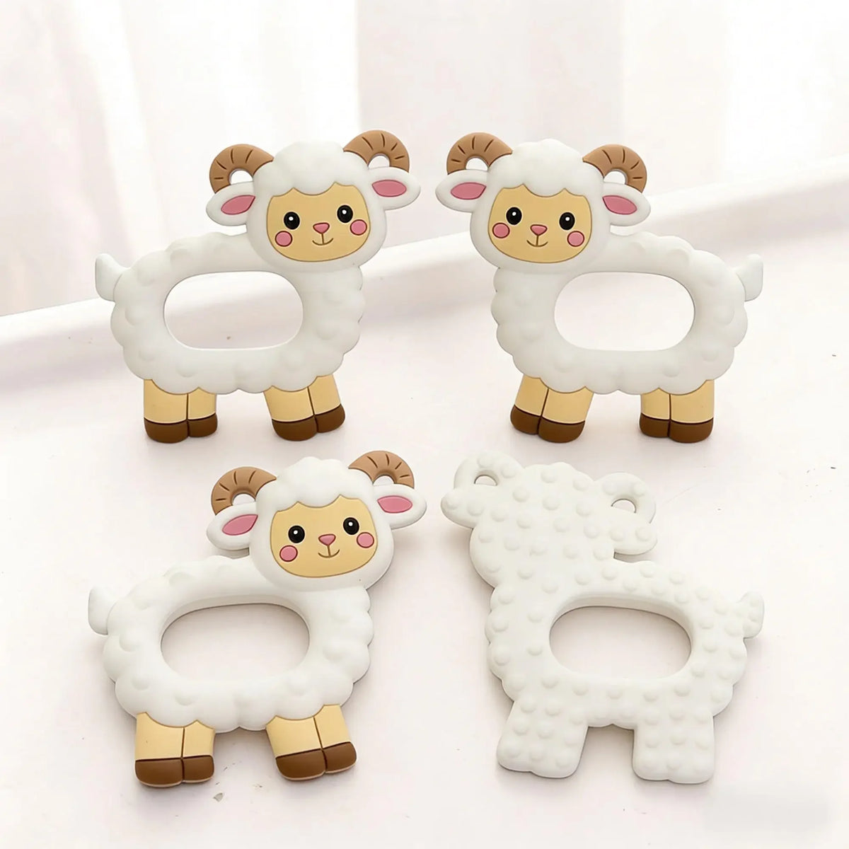 Baby Teether 0 To 6 Months BPA Free Silicone Chewing Teething Toy Pacifier Chain Making Cartoon Animal Pattern Silicone Baby Toy