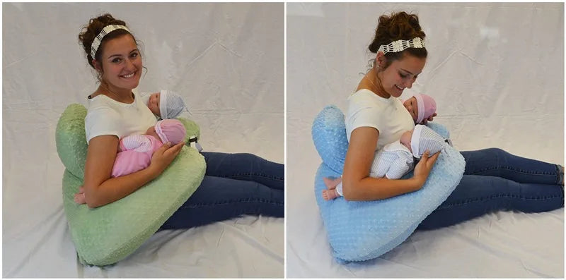 Baby Twin Pillow Multi Functional Nursing Pillow Anti Overflow Spitting Pillows Cushion for Newborns Feeding Bed Baby Nest