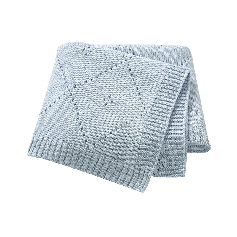 90*70cm Cotton Baby Blankets Knit Newborn Boys Girls Sleeping Covers Stuff for Stroller Bed Best Comfort Infant Toddler Cellular