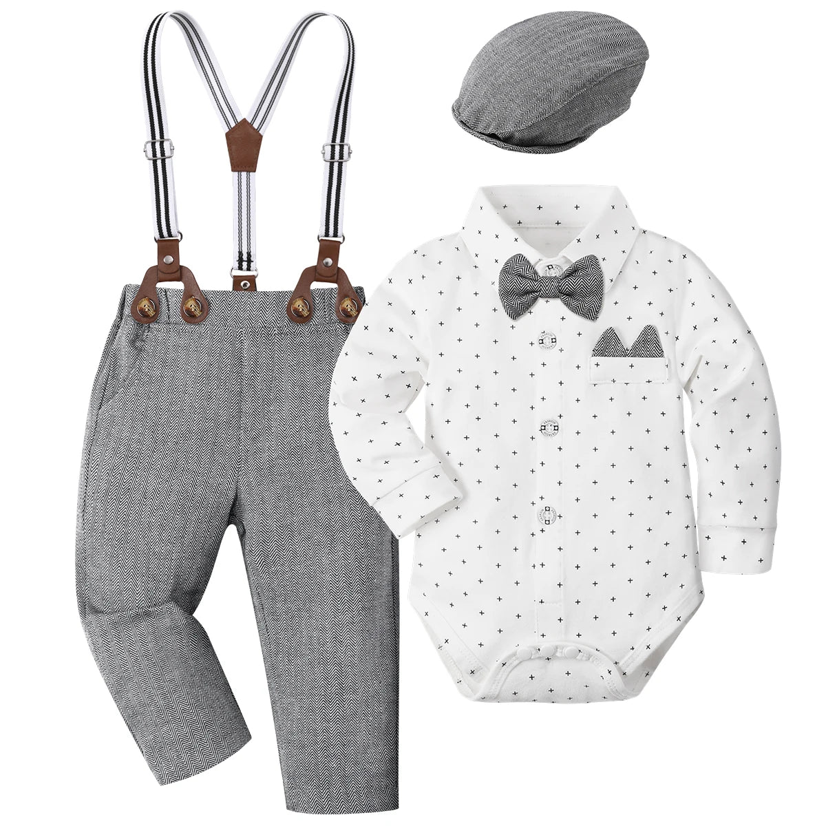 Baby Boy Clothes Christening Outfit Infant Baptism Easter Dedication White Suits Toddler Wedding Birthday Party Gift Set