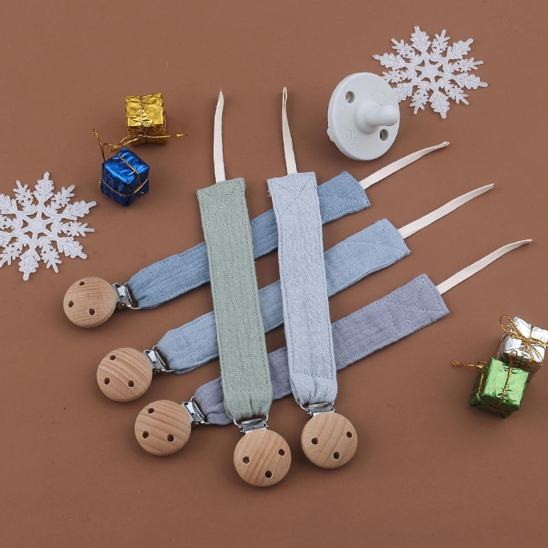 5pcs Baby Pacifier Clips Cotton Pacifier Chain Nipple Bracket Holder For Nipples Toddler Toy Dummy Clip Baby Shower Gift