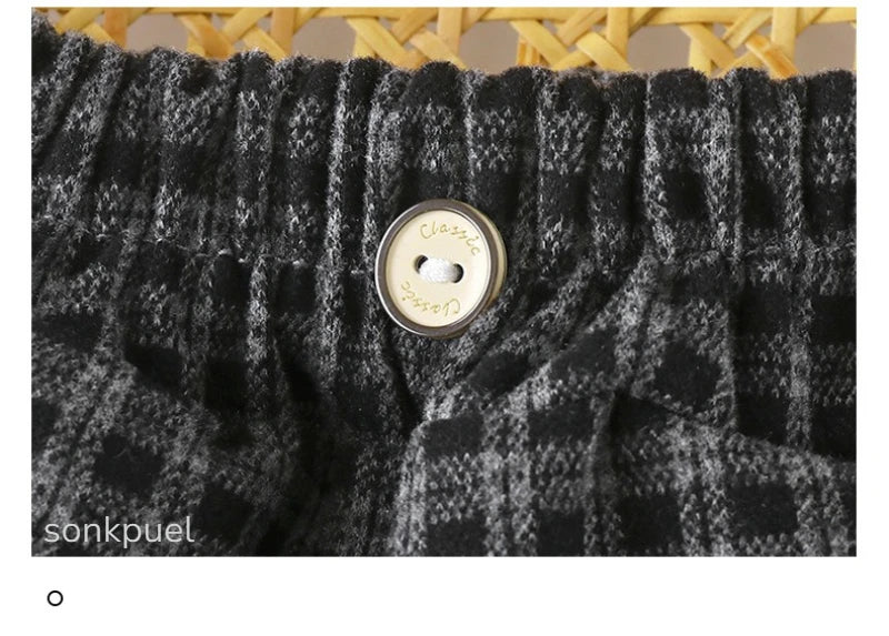 1-6 Years Children Clothing Boys Girls Korean Style Casual Loose Plaid Straight Trousers Outdoor Mosquito Repellent Kids Clothes