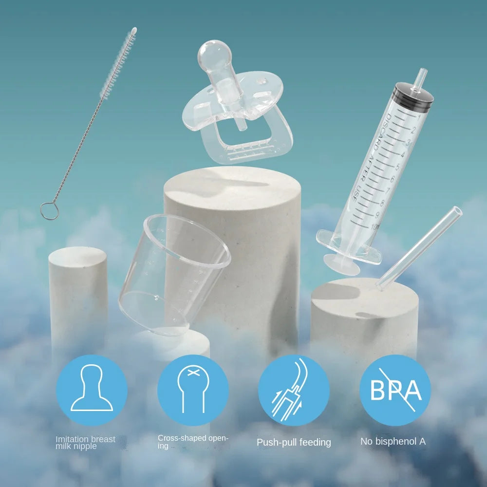Baby Pacifier Medicine Dispenser Kit Oral Feeding Syringe Toddler 10ml Liquid Dropper Feeder Utensils Kid Health Feeding Tools