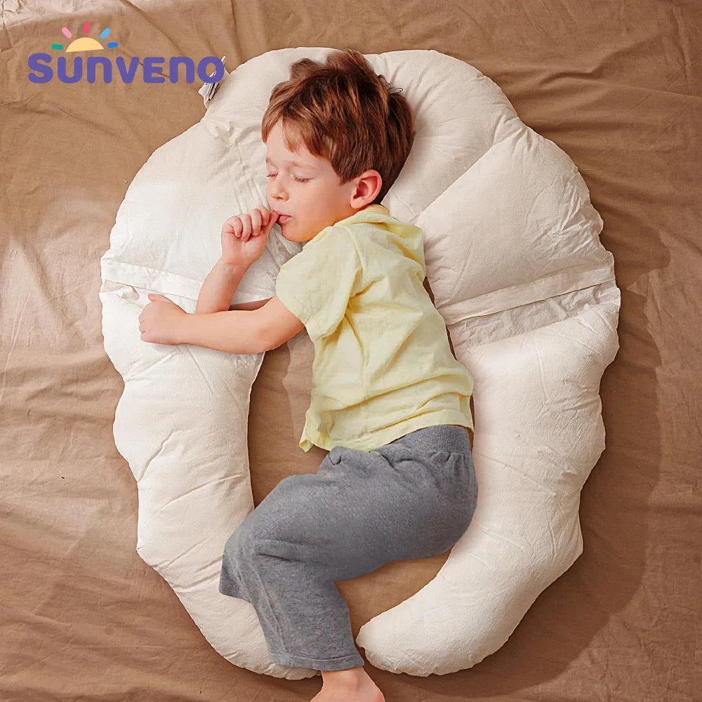 Sunveno Kids Pillows Removable Surround-Style Children Sleep Pillow Cuddle Cushion Soothing Pillow for 2-6 Years