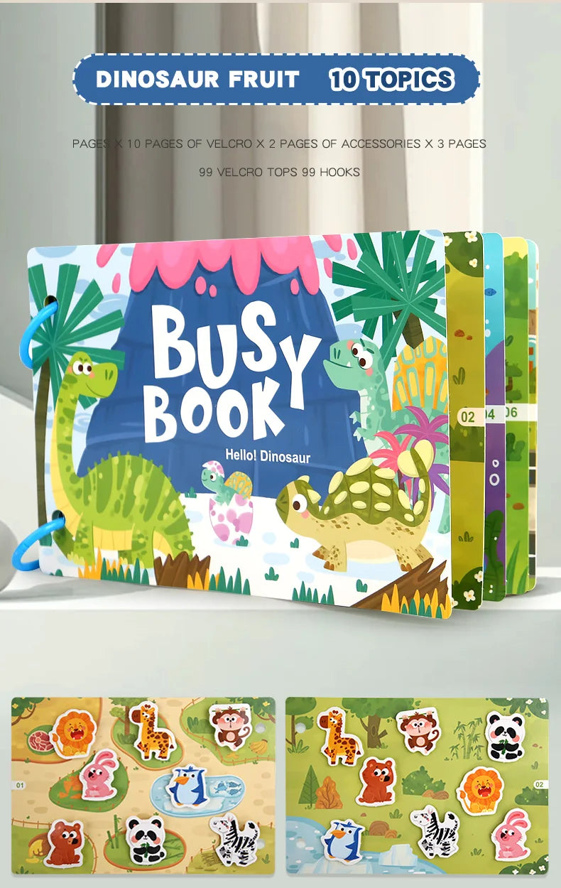 Montessori Baby Busy book My First Quiet Book Paste Early Learning Education Ty Children Toy Matching Game for Babies 2 3 Years