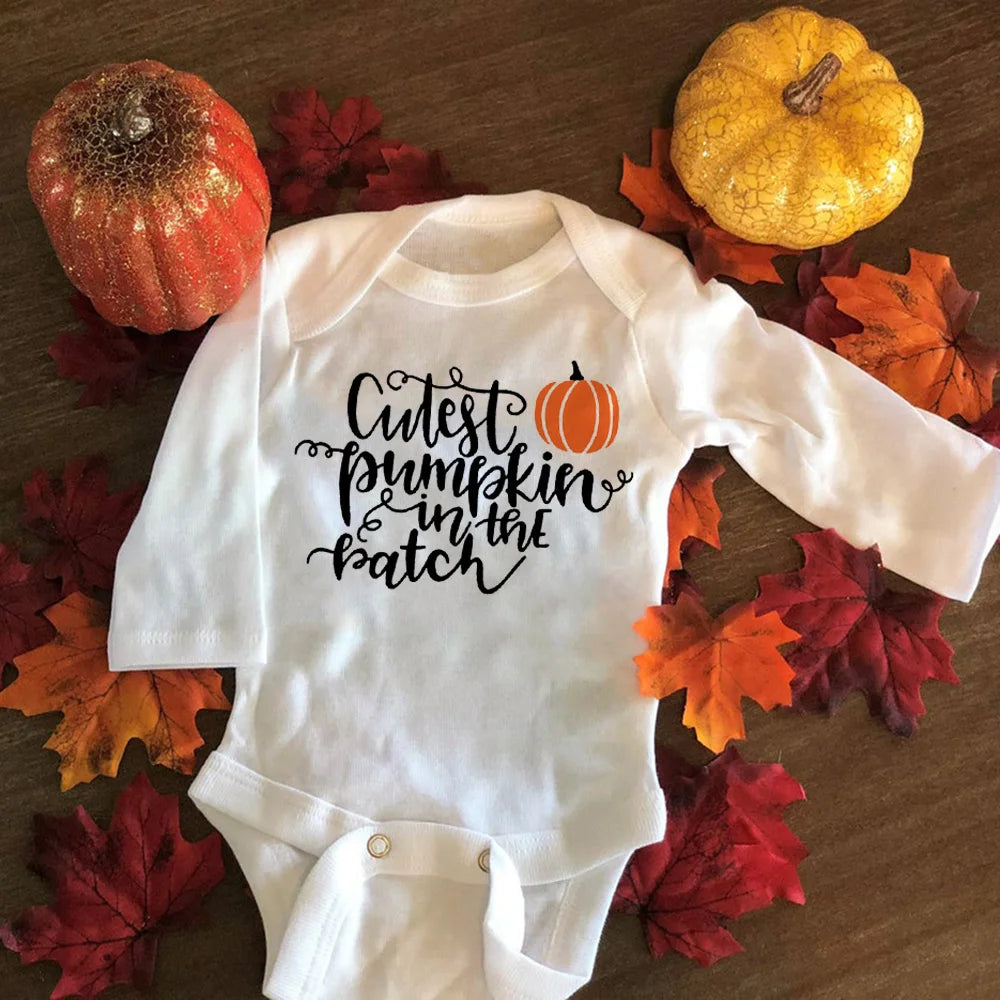 Newborn Baby Girl Pumpkin Bodysuit Halloween Outfit Party Princess Baby Clothing Baby Girl First Halloween Party Gifts 0-24M