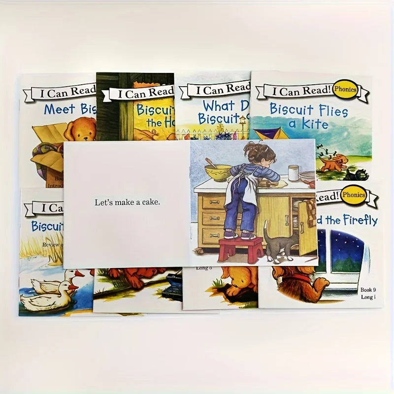 Phonics Readers 12-Book Set,Biscuit The Dog Children's Books for Early Learning, English Beginner Reading Collection,Sekx Tablet
