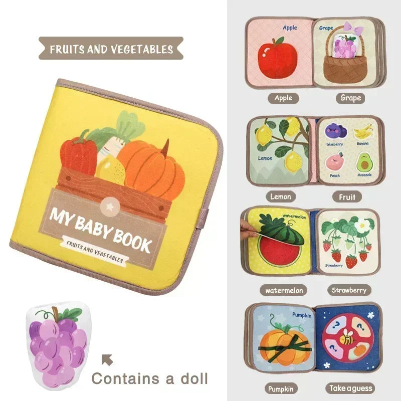 Montessori Busy Book for Toddlers, Activity Books for Airplane Car, Sensory Travel Toys, Preschool Learning Toys For Boy & Girl
