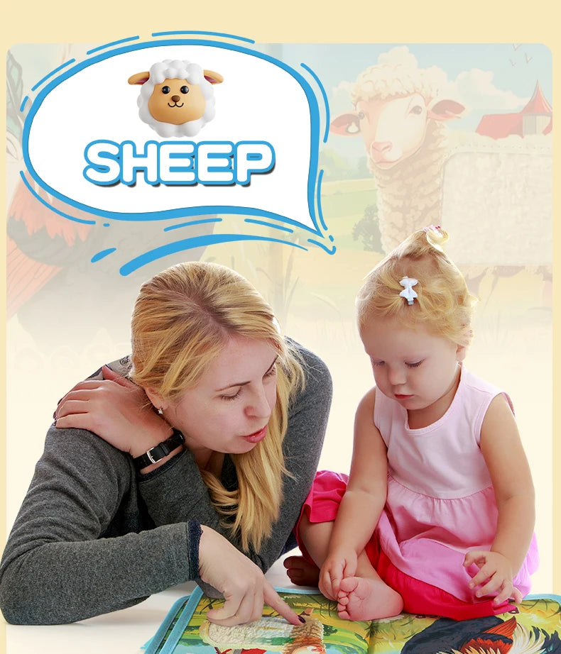 Children's Enlightenment and Early Education Cognitive Picture Books Simulated Animals Unstoppable 3D Books Touch Books Farm