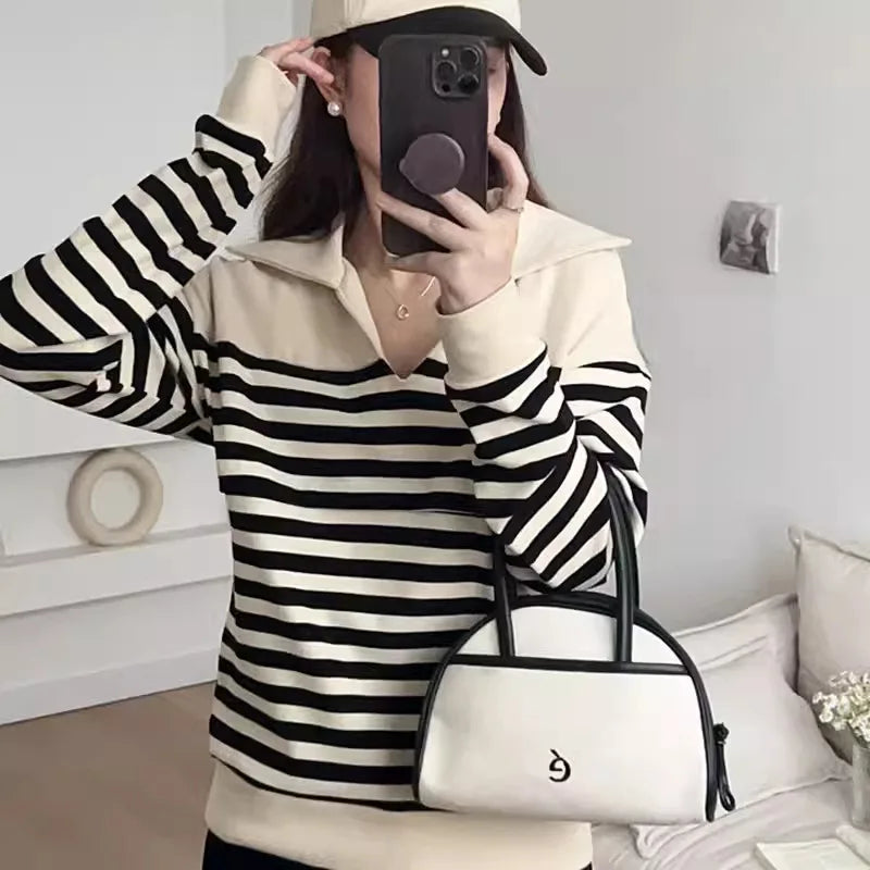 Breastfeeding Blouses Clothes For Pregnant Women Cotton Stripe Spring Autumn Long Sleeve Maternity Clothing Nursing Clothes
