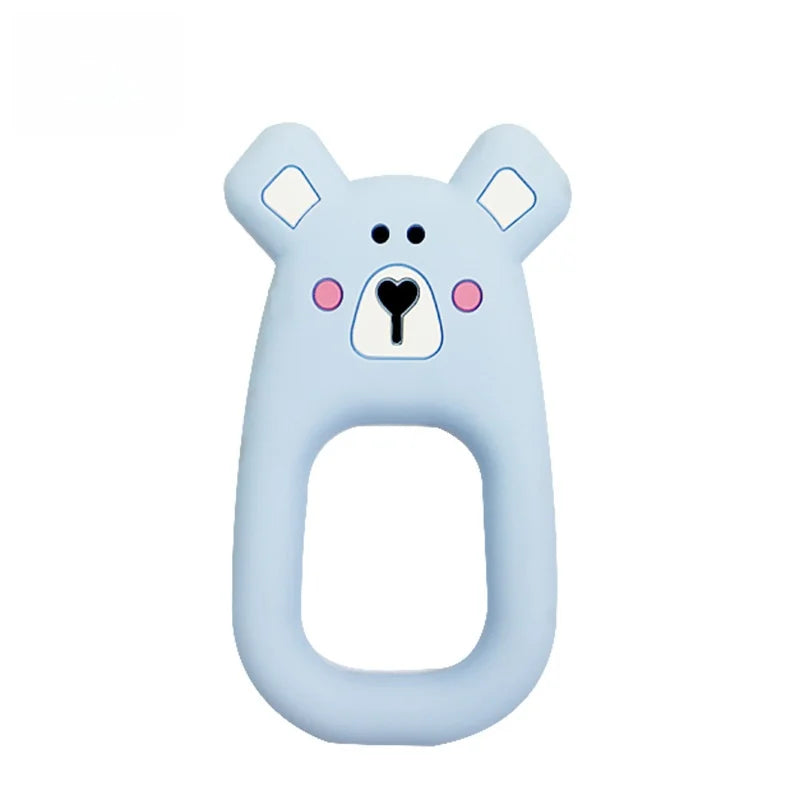 Baby Teether 0 To 6 Months BPA Free Silicone Chewing Teething Toy Pacifier Chain Making Cartoon Animal Pattern Silicone Baby Toy