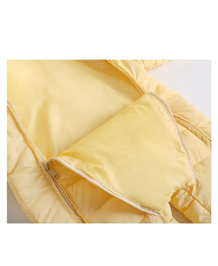 New Newborn Baby Clothes Jumpsuit, Solid Color Crawling Clothes for Boys and Girls Aged 0-3 Years, Winter Cotton Outfits for