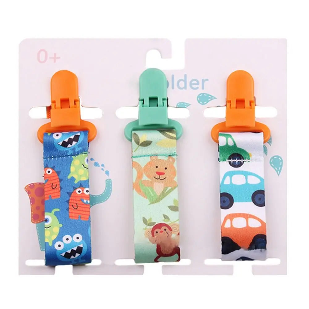 3 Sets of Dummy Pacifier Clips Baby Care Nipple Holder Baby Pacifier Chain Brackets Carrying Pacifier Brackets Gifts