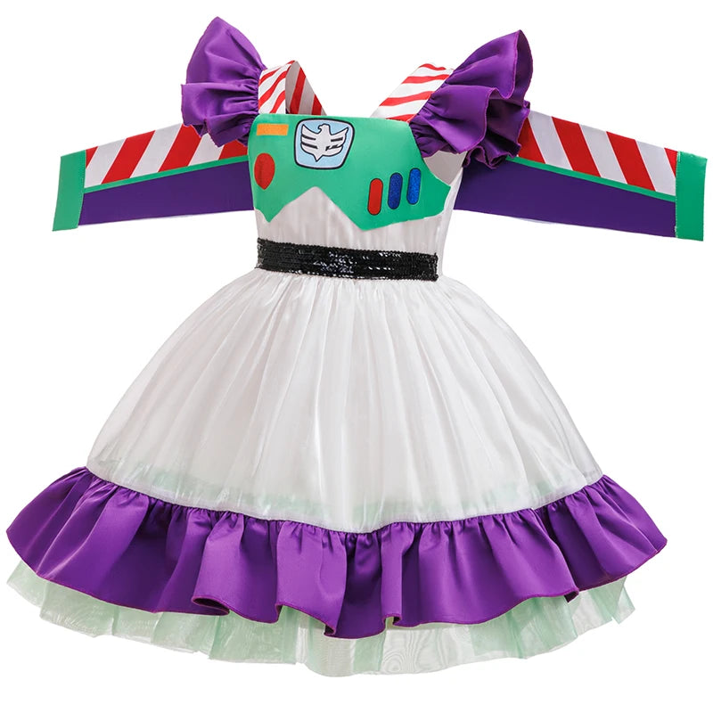 2026 Halloween Carnival Costume Girls Anime Cartoon Cosplay Dress, White Girls Birthday Dress, 3-10 Years Old Baby Costume