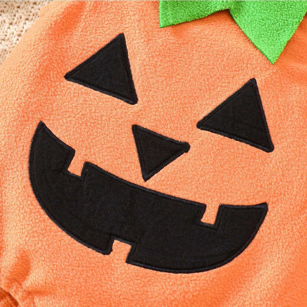 Halloween Baby Romper Cute Pumpkin Embroidery Infant Onesie Crawler Outfit Daily Theme Party Costume