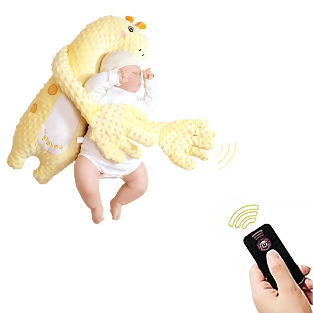 Cartoon Baby Sleeping Patting Doll with Soothing Palm Remote Control Electric Baby Hand Pillow Soothing Palm Patting For Toddler