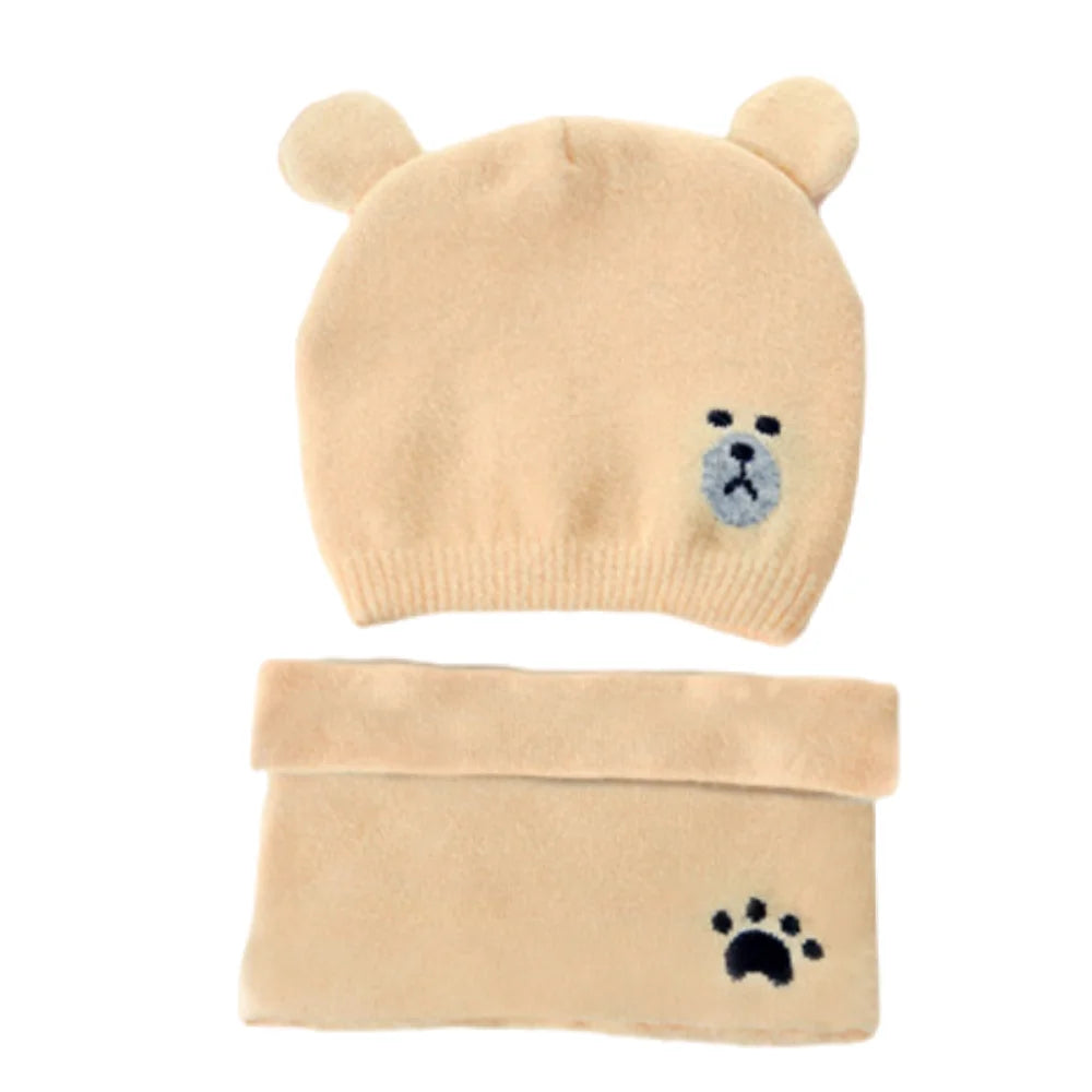 Baby Neck Warmer & Hat 2-Piece Set - Elastic Headband, Ear Protection, Warm & Cozy, Perfect Christmas Gift for Newborns
